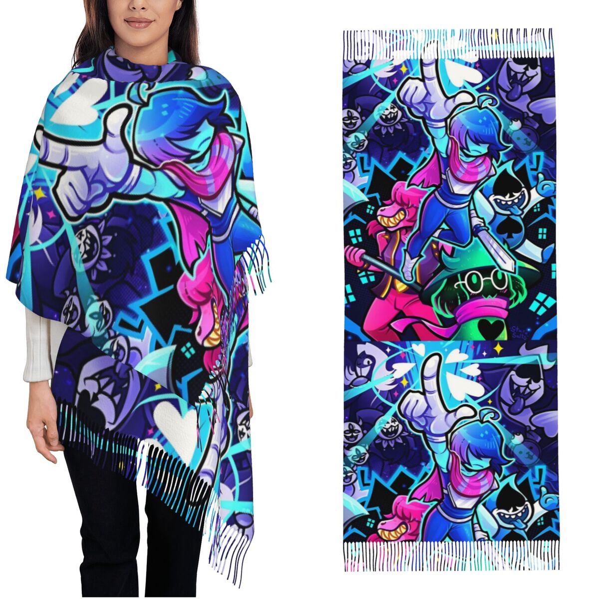 Pashmina Wrap Large - Deltarunes Shawl Wraps Womens Winter Large