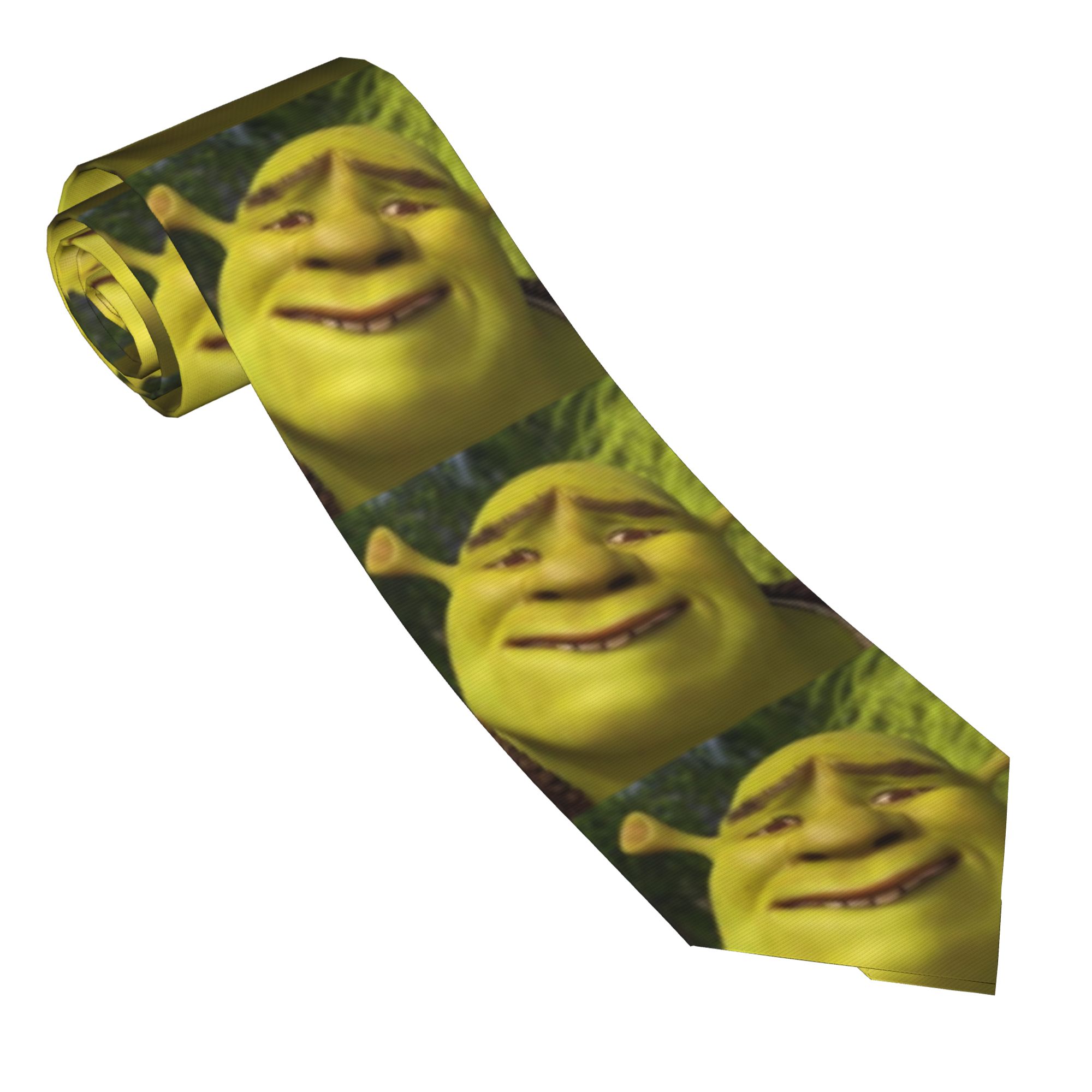Skinny Tie Men - Shreks Memes Anime Neckties Men Polyester