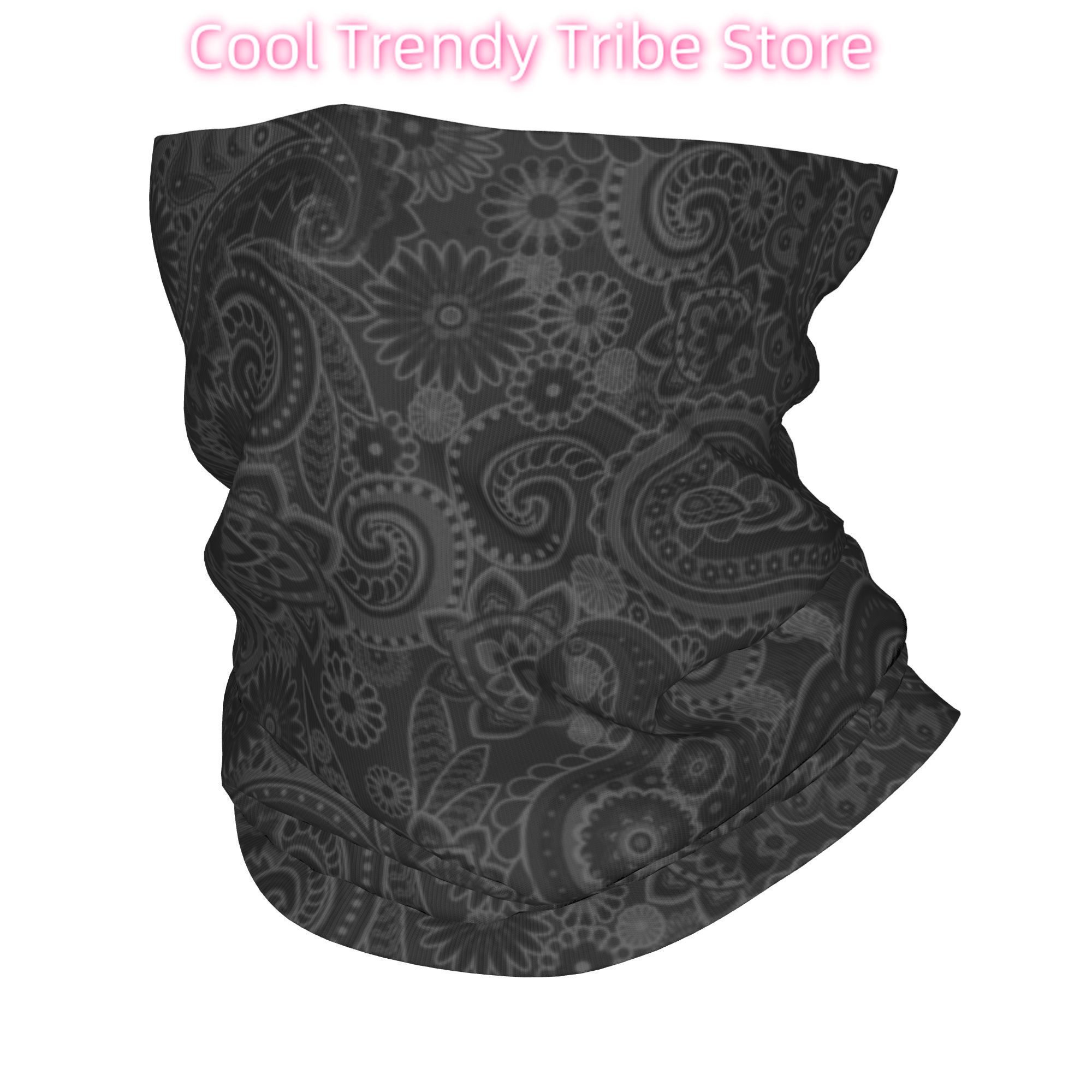 Neck Warmer Tube - Custom Paisley Chicano Bandana Winter Headband