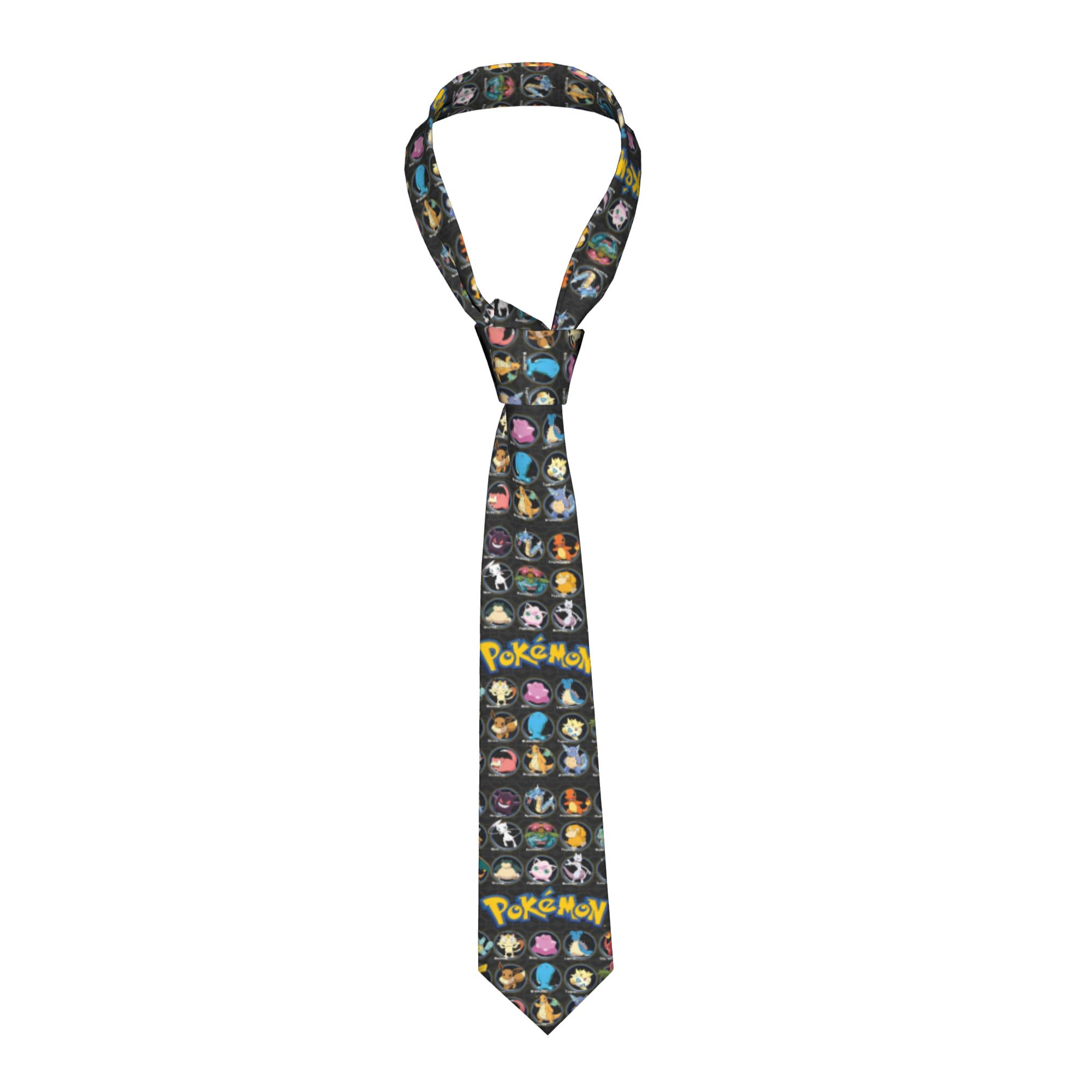 Skinny Tie Men - Cartoon Pokemon Characters Neckties Men Women