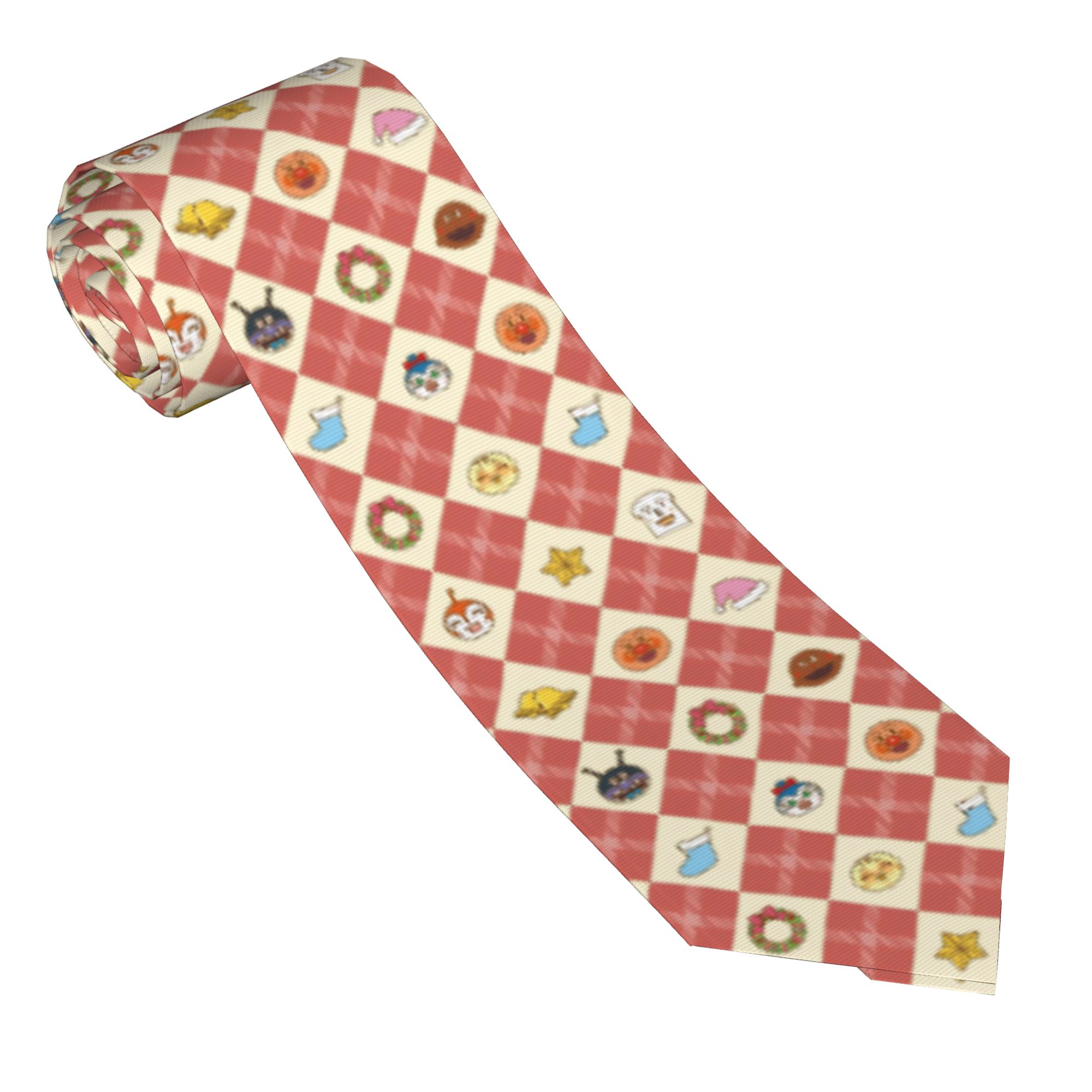 Skinny Tie Men - Anpanman Anime Cartoon Necktie 8 cm
