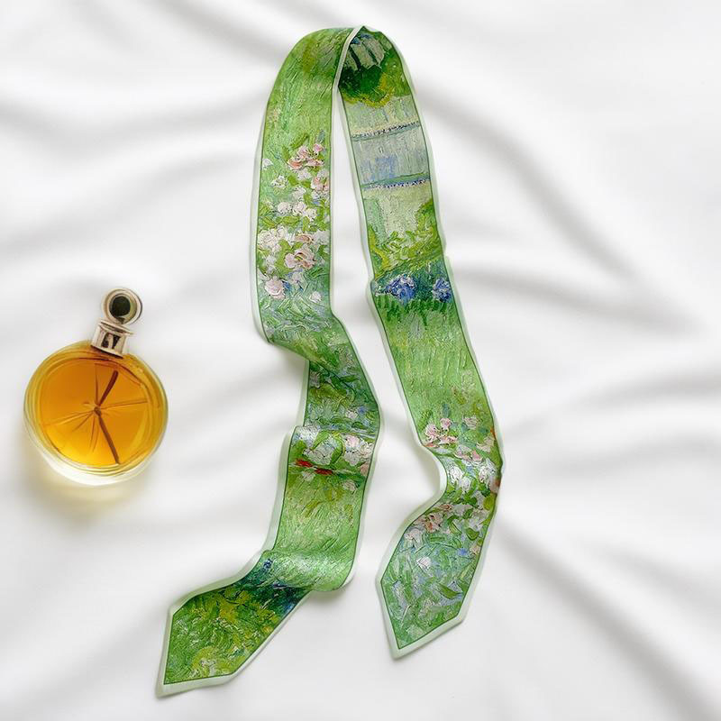 Face Scarf Mask - Prints Long Hairband Skinny Neckerchief Women