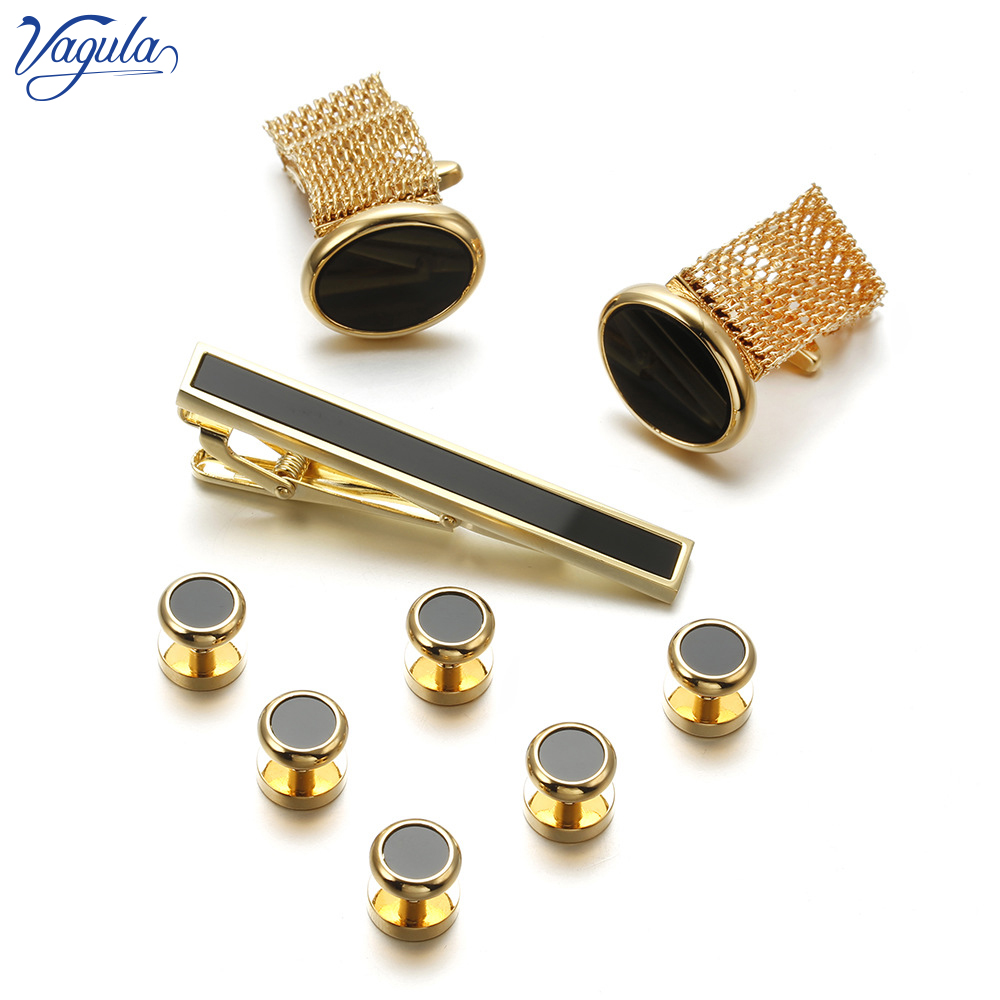 Tie Bar Set Gift - VAGULA New 9PCS Cuff links Tie
