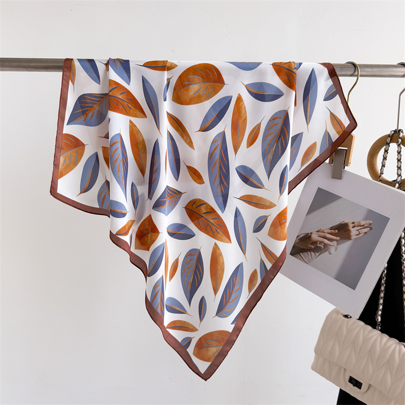 Face Scarf Mask - Luxury Brand Print 70cm Square Scarves