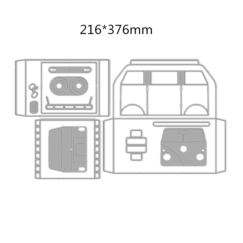 Pocket Square Set - New 2021 Christmas Classic Campervan Gift