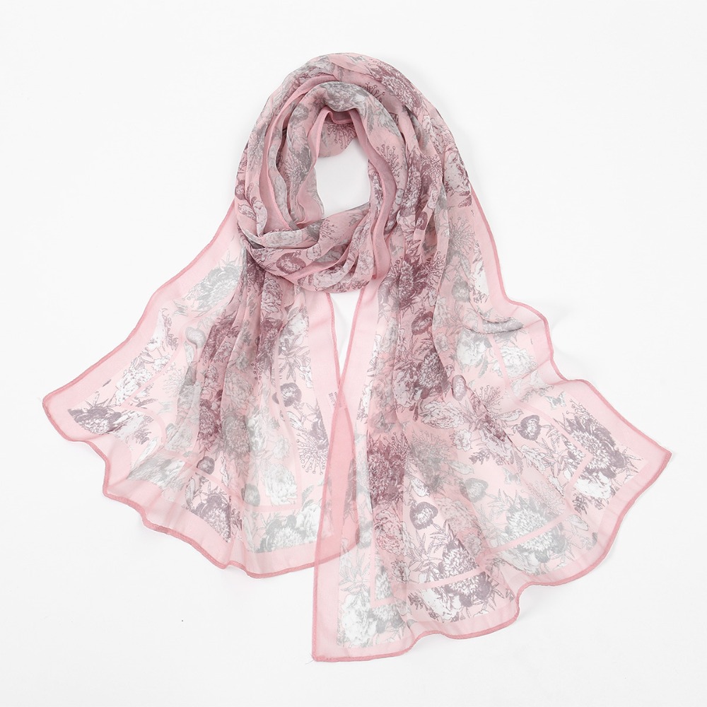 Face Scarf Mask - New Elegant Design Chiffon Scarf Print