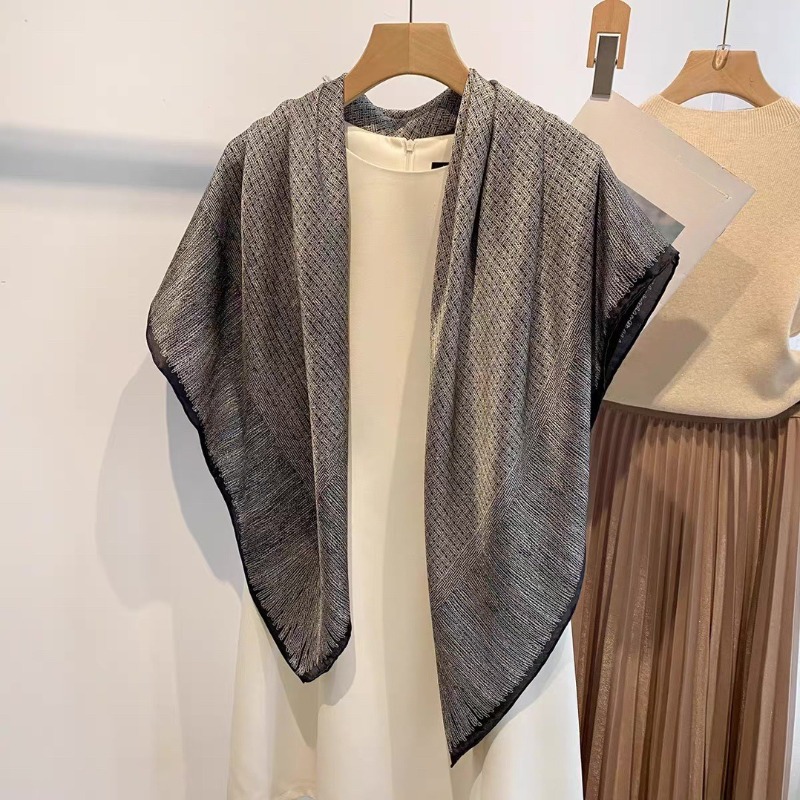 Oversized 110x110cm Real Silk  - Pashmina Wrap Large 评论和价格