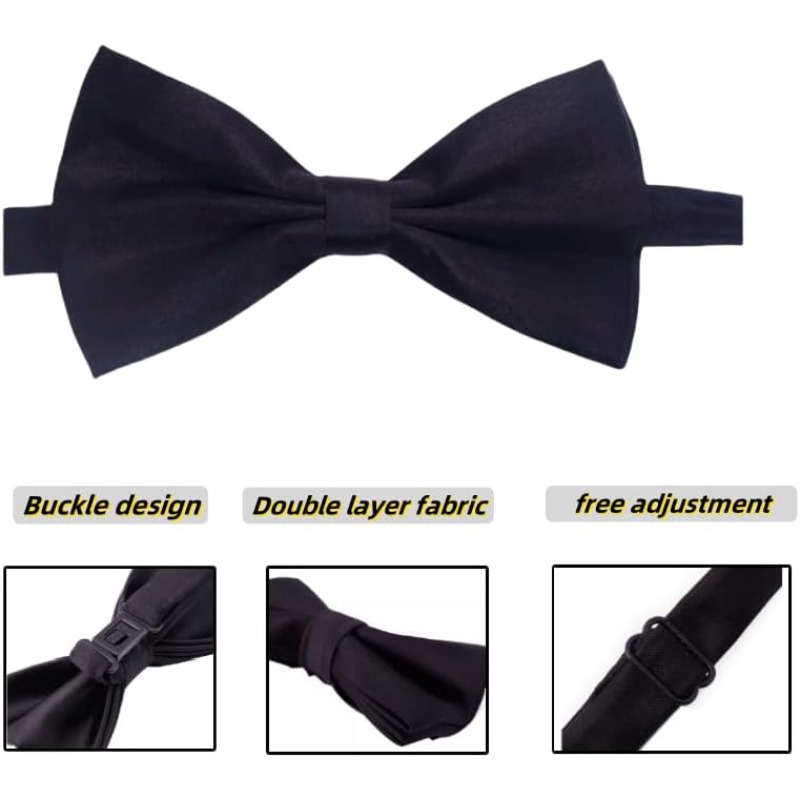 1920s Mens Costume Fedora Hat  - Bow Tie Pre Tied 评论和价格