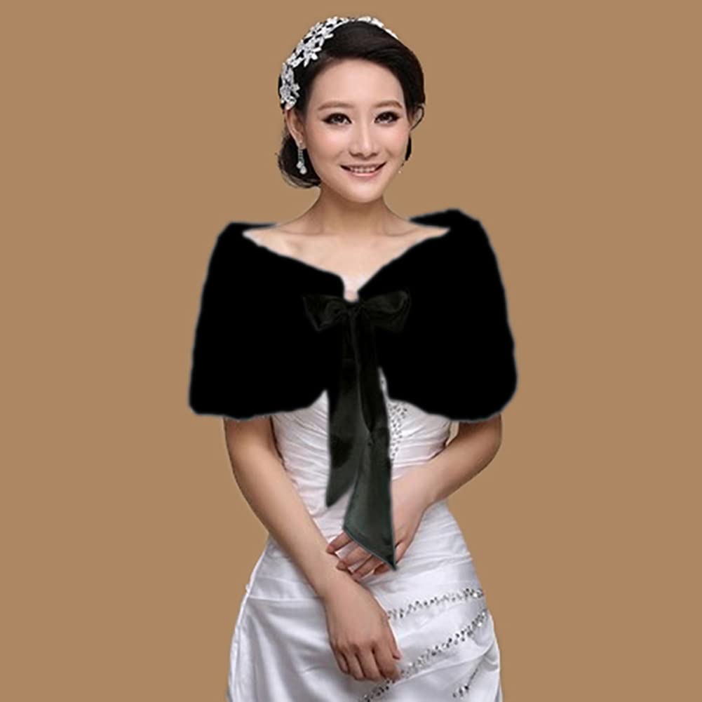 Women's Bridal Wedding Faux Fu - Stole Wedding Shawl 评论和价格