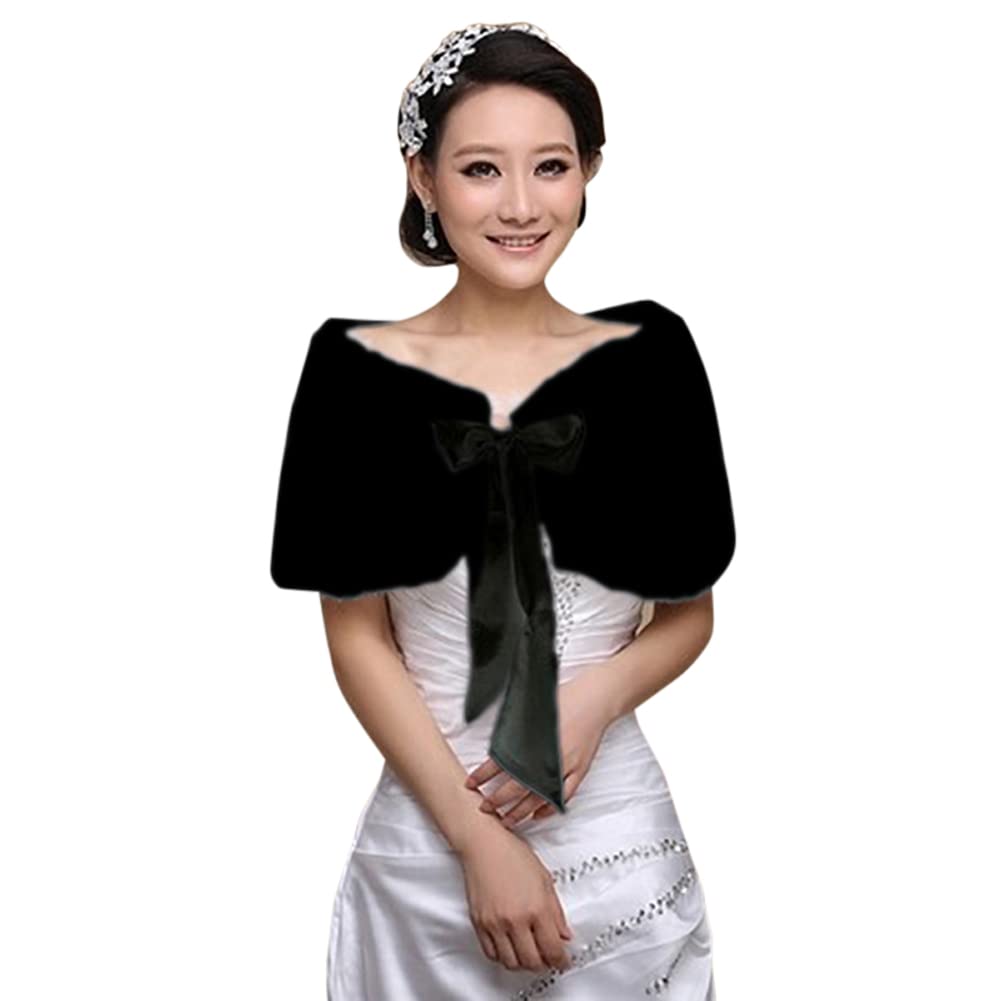 Women's Bridal Wedding Faux Fu - Stole Wedding Shawl 评论和价格