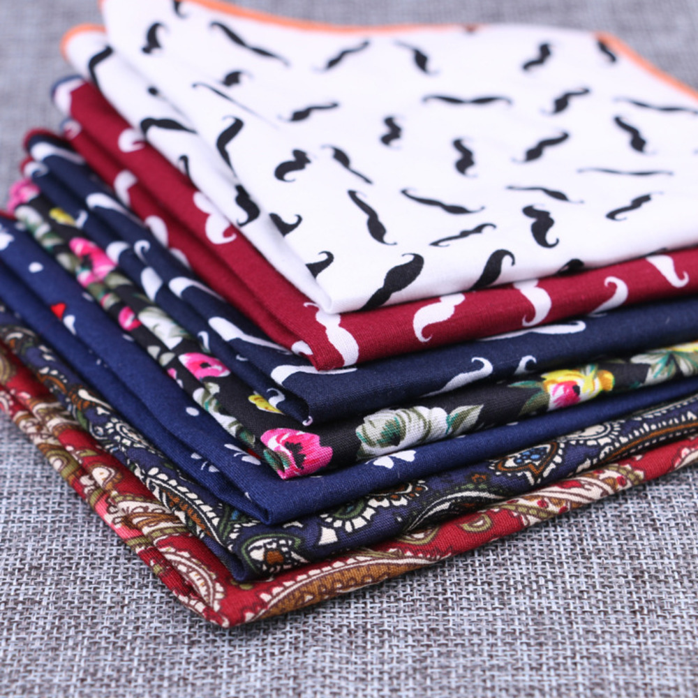 Fashion Cotton Pocket Square F - Handkerchief Cotton Men 评论和价格
