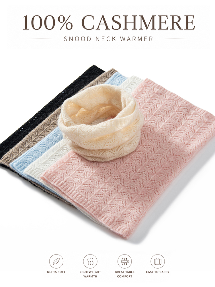Womens 100% Cashmere Fan Point - Infinity Scarf Knit 评论和价格
