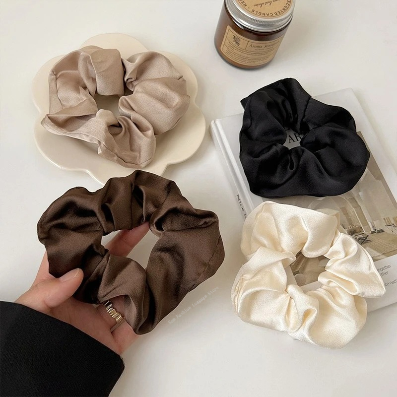 Vintage Silk Hair Scrunchies E - Silk Tie Striped 评论和价格