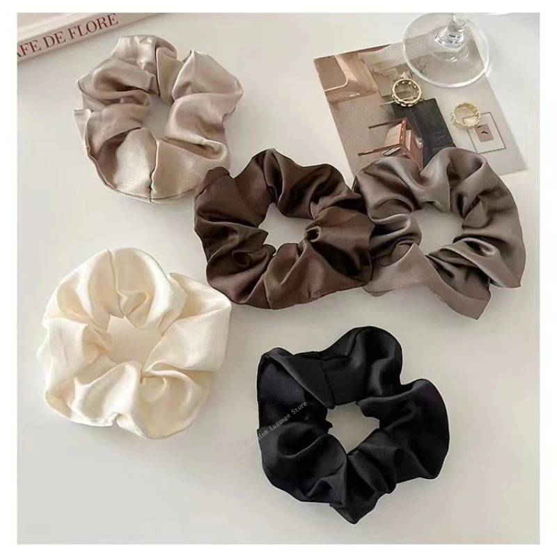 Vintage Silk Hair Scrunchies E - Silk Tie Striped 评论和价格