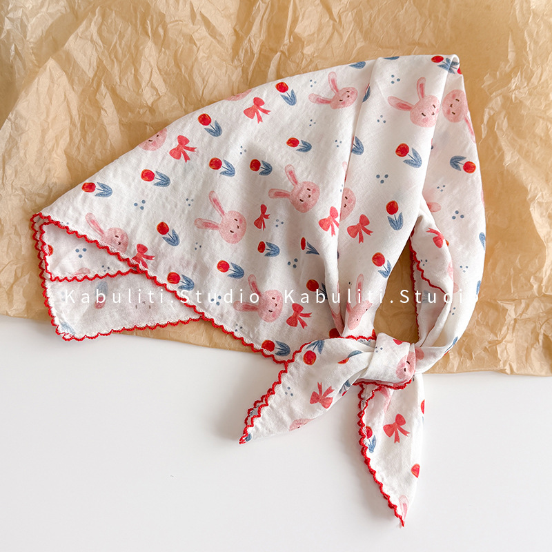 Cotton Linen Square Scarf  58  - Ascot Neck Scarf 评论和价格
