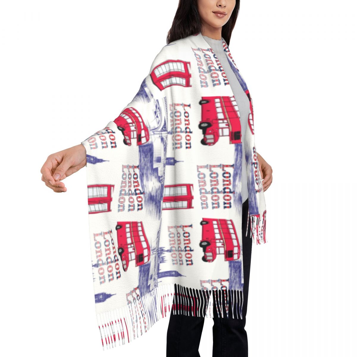 London England Scenes Shawls W - Pashmina Wrap Large 评论和价格