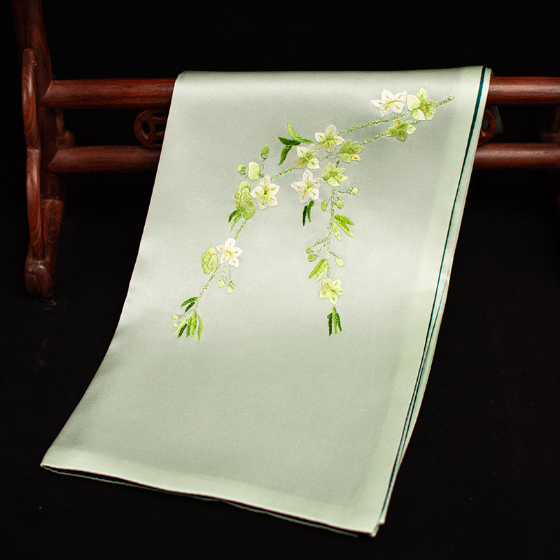 Pure Silk Suzhou Embroidery Sc - Silk Neck Scarf 评论和价格