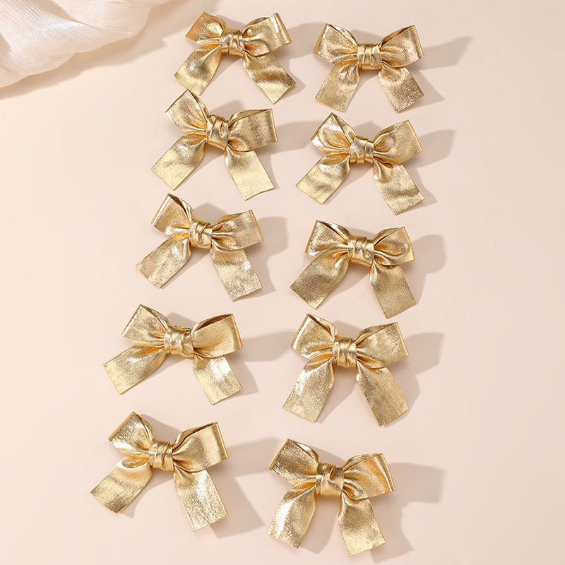 Gold and Silver Bow Hair Clips - Tie Clip Silver 评论和价格