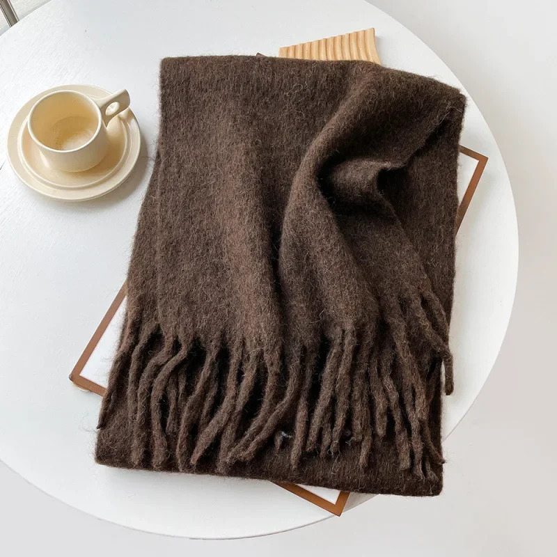 Scarf Lady Autumn Winter Solid - Muffler Men Wool 评论和价格