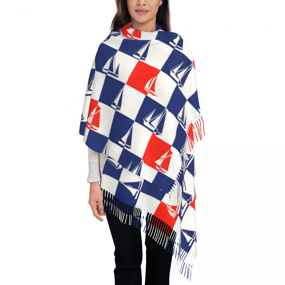 Sailing Ship Ocean Scarf Fall  - Pashmina Wrap Large 评论和价格