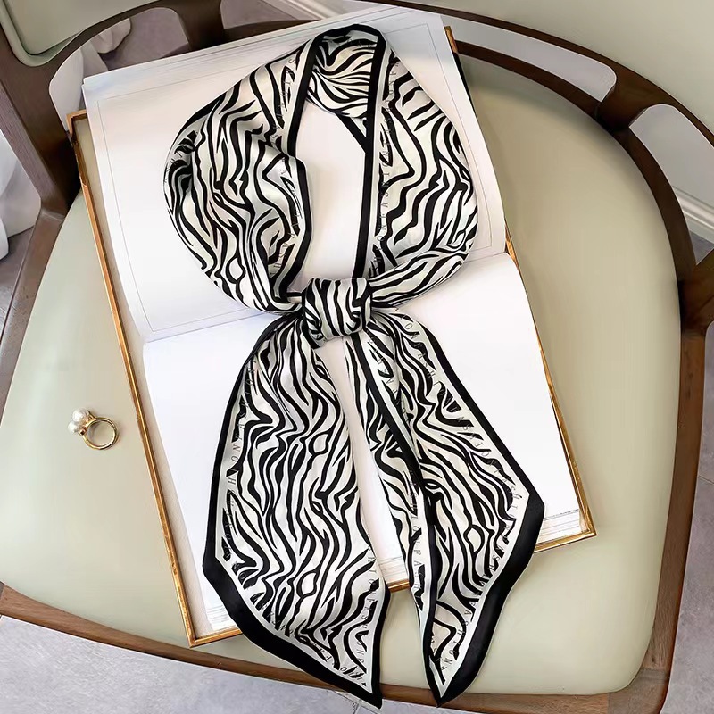 Luxury Zebra Print Silk Square - Silk Tie Striped 评论和价格
