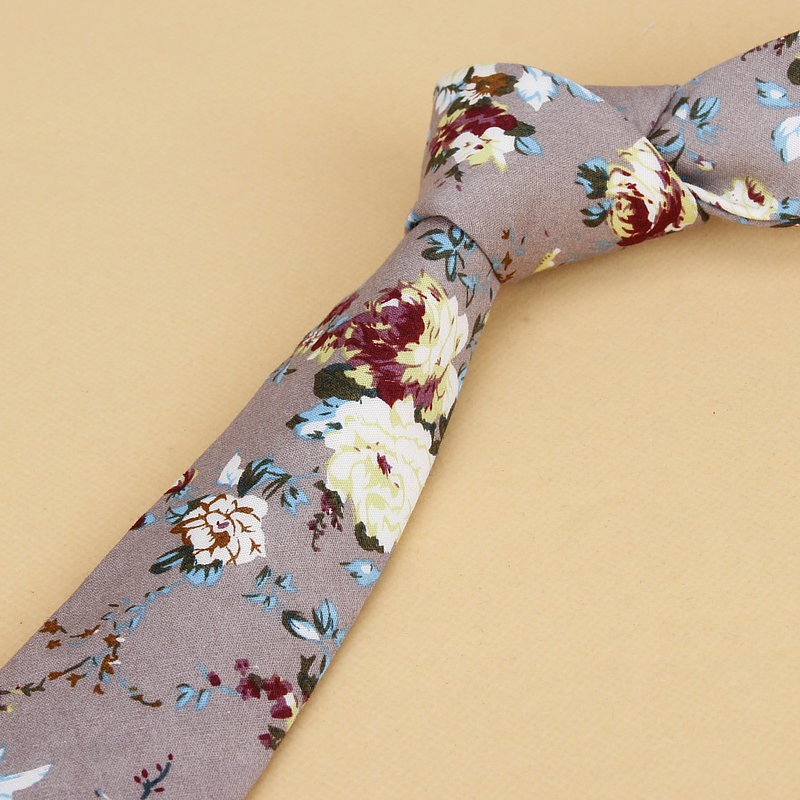 Brand New Floral Tie for Men's - Skinny Tie Men 评论和价格