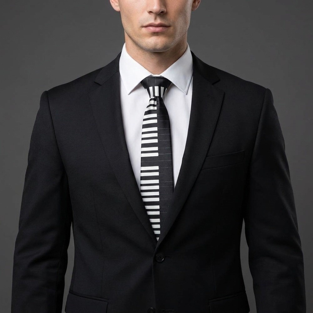 Simple Skinny Piano Necktie Sl - Skinny Tie Men 评论和价格