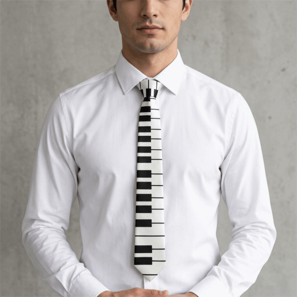 Simple Skinny Piano Necktie Sl - Skinny Tie Men 评论和价格
