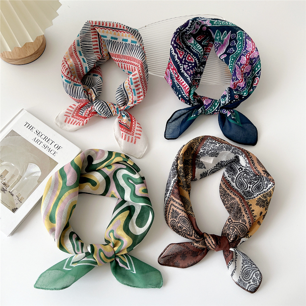 Fashion Cotton Scarf Women Flo - Bandana Cotton 评论和价格