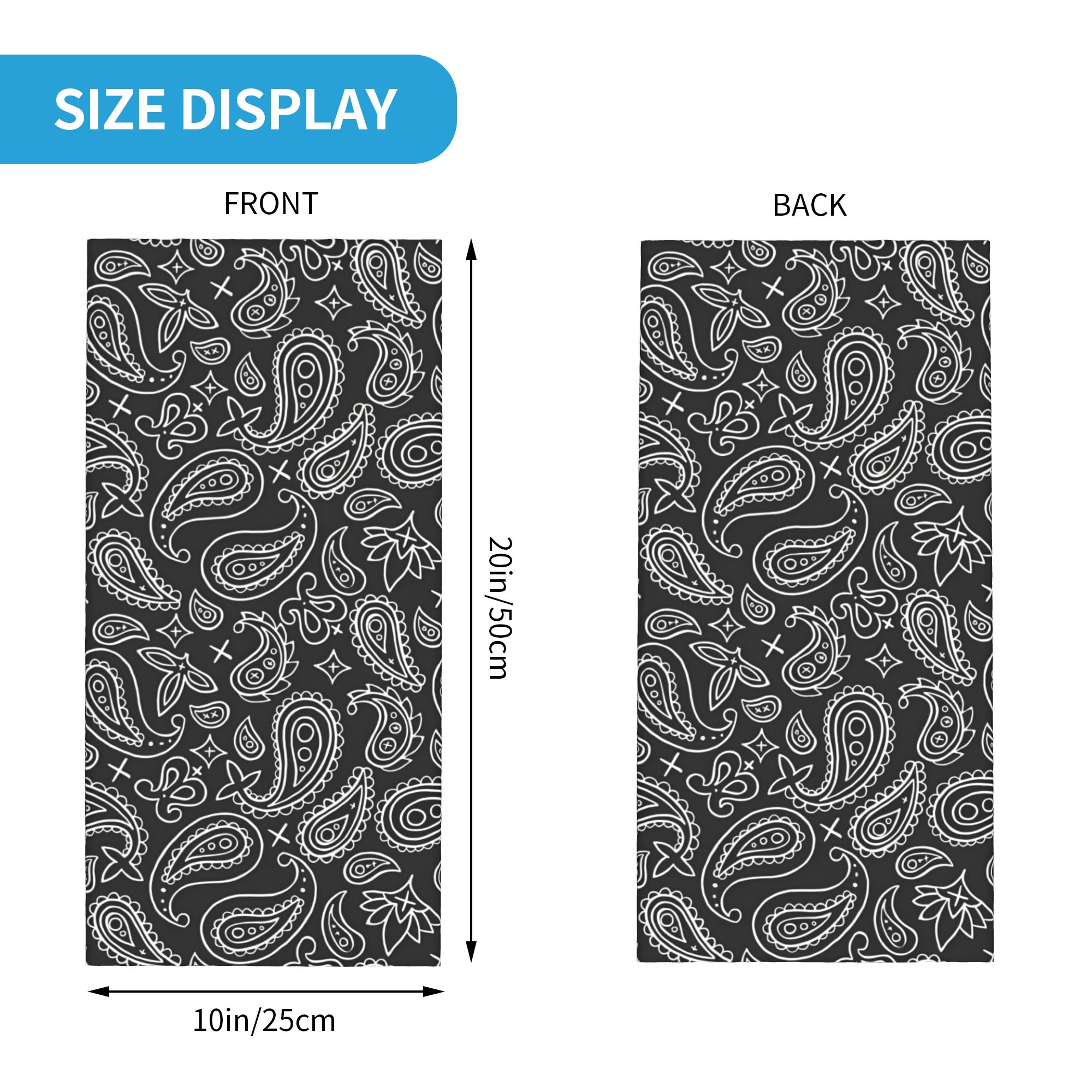 Custom Paisley Bandana Neck Ga - Face Scarf Mask 评论和价格