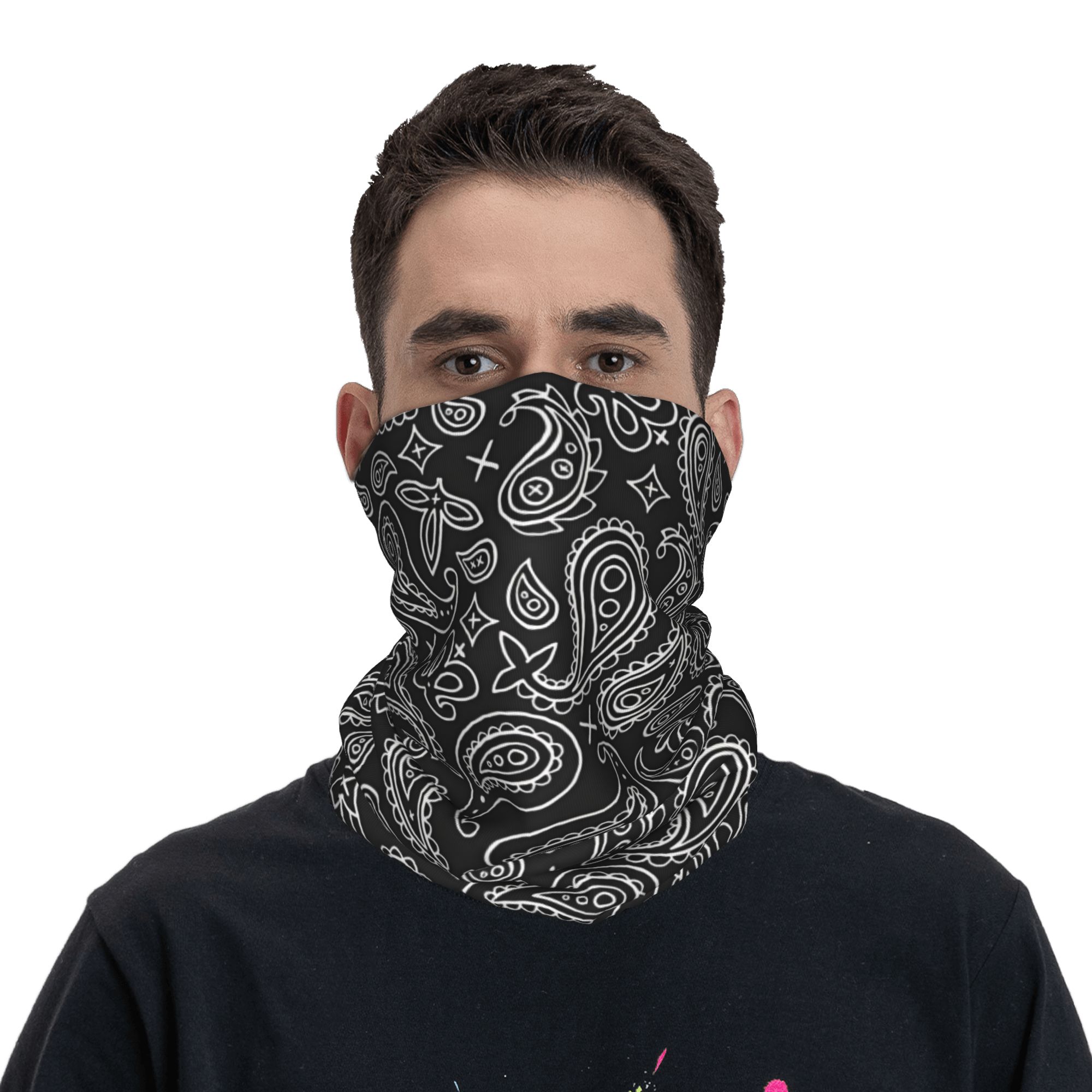 Custom Paisley Bandana Neck Ga - Face Scarf Mask 评论和价格