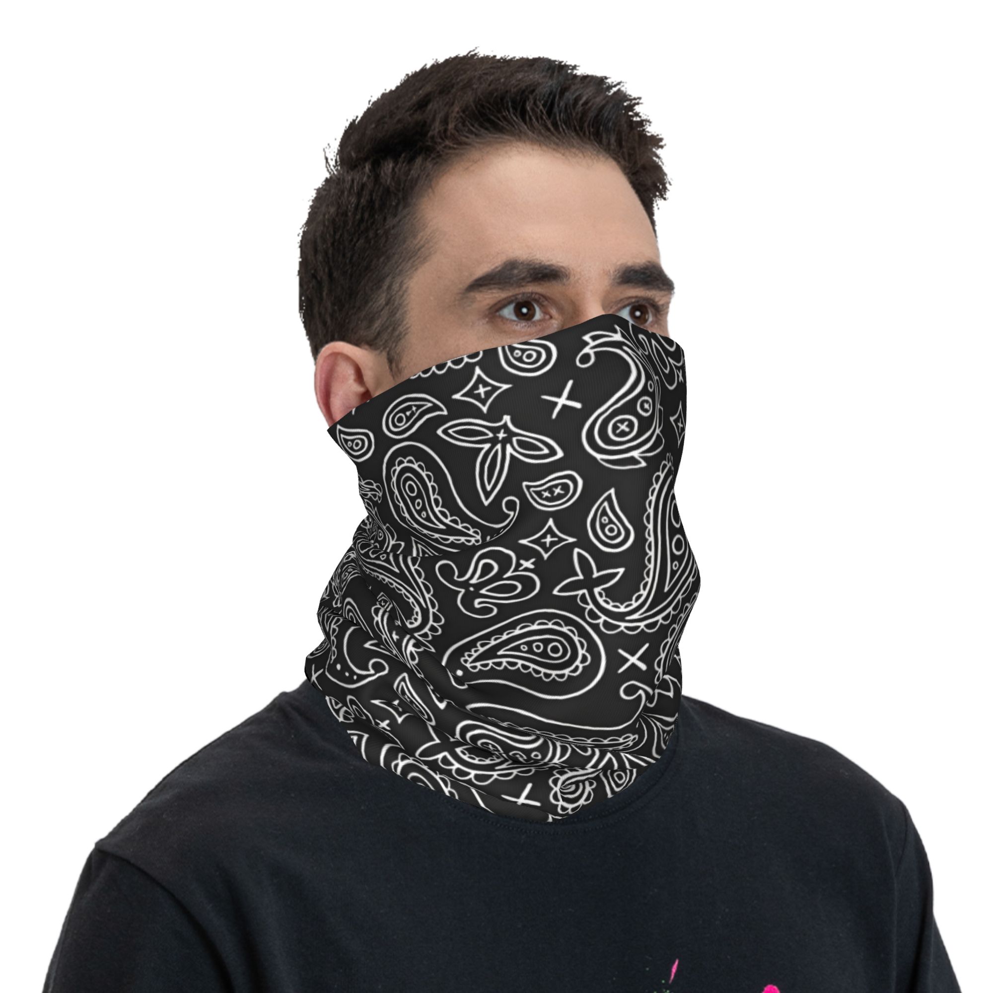 Custom Paisley Bandana Neck Ga - Face Scarf Mask 评论和价格
