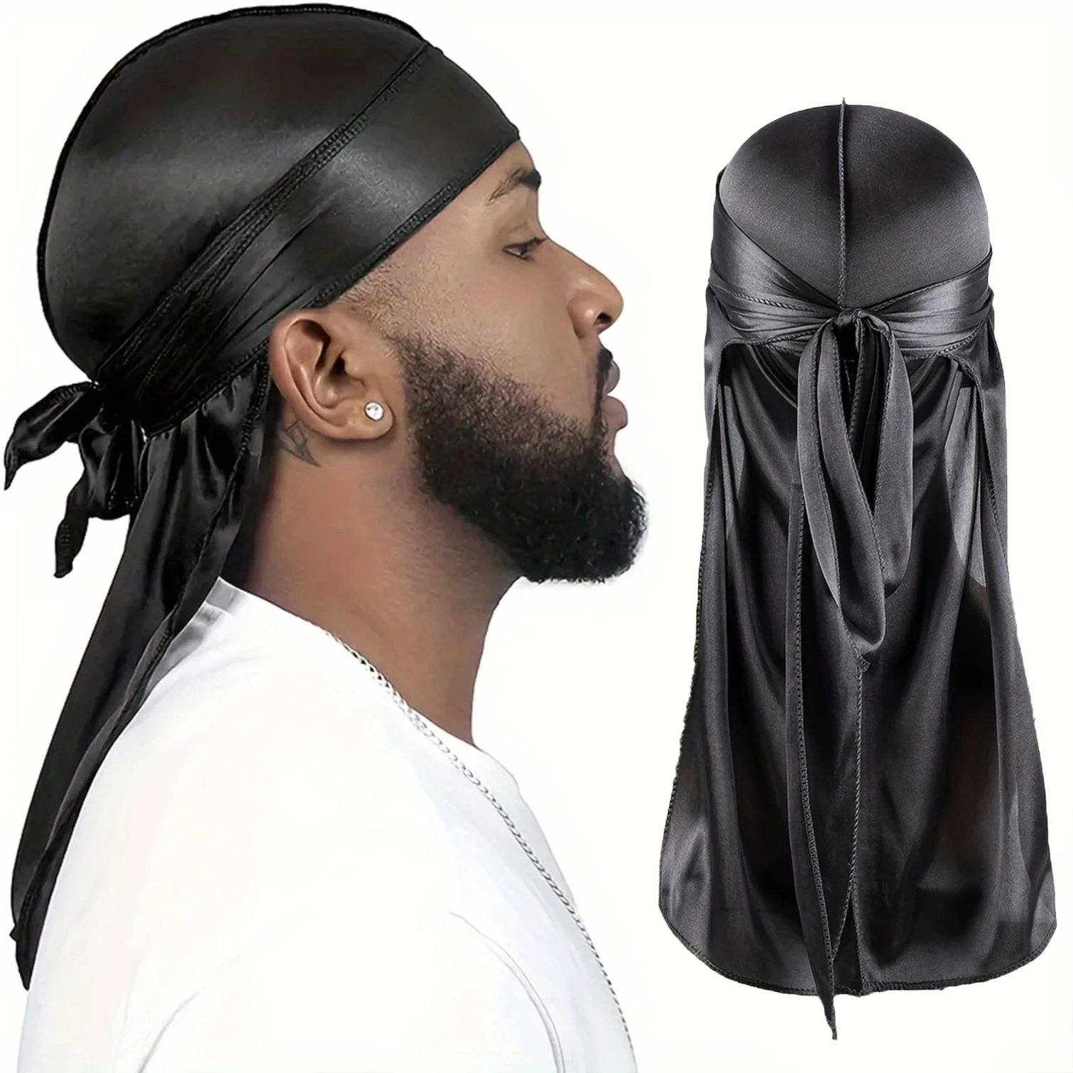 Men's Silk Durag Bonnet Bandan - Bandana Doo Rag 评论和价格