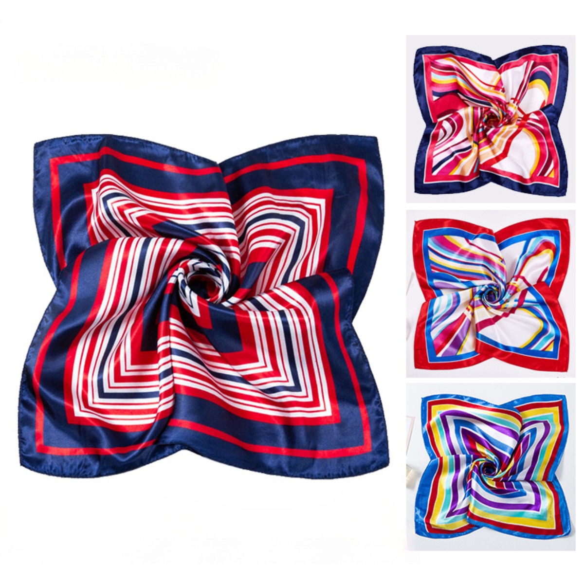 50*50cm Square Silk Scarves Sc - Ascot Neck Scarf 评论和价格