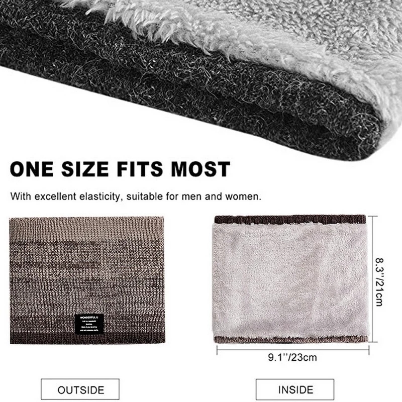 Winter Scarf for Men Fleece Ri - Handkerchief Cotton Men 评论和价格