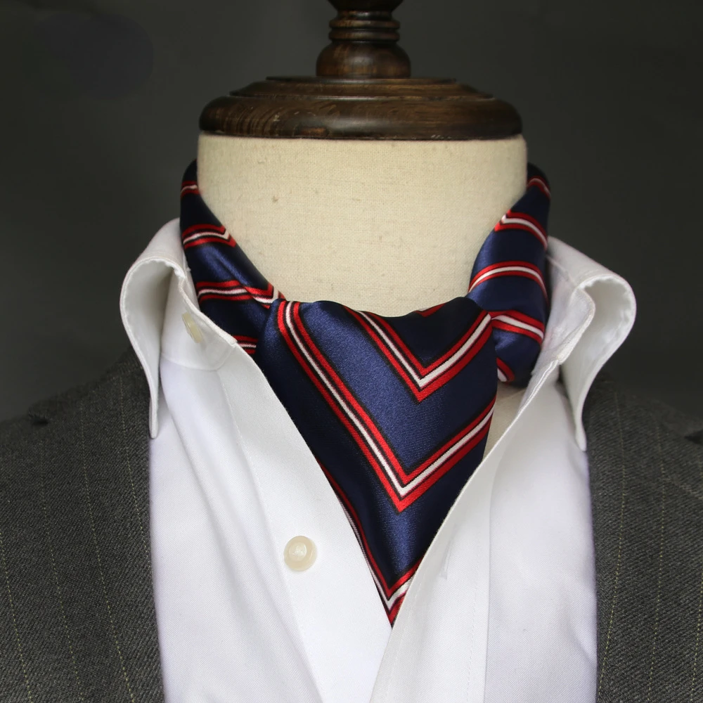 British Men's Silk Scarf Small - Ascot Neck Scarf 评论和价格