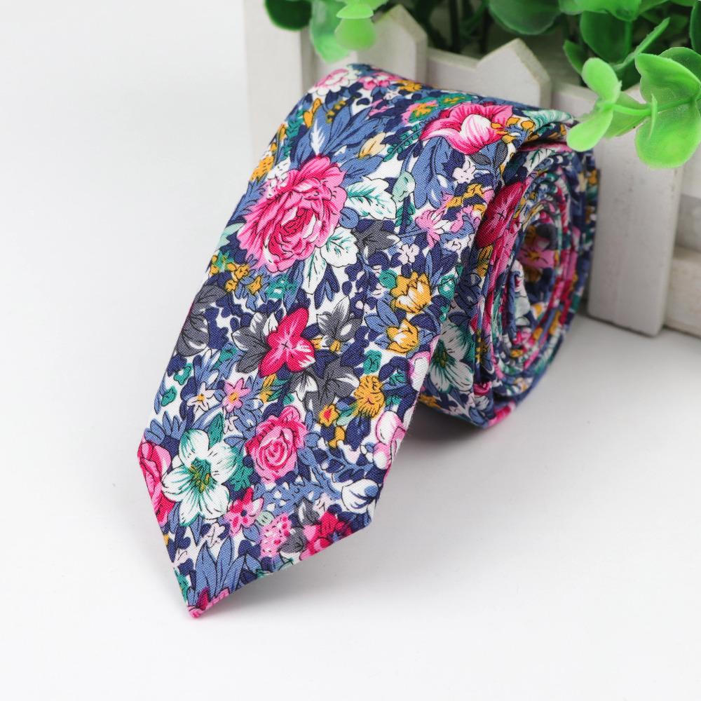 Cotton Flower Tie Men's Colour - Skinny Tie Men 评论和价格