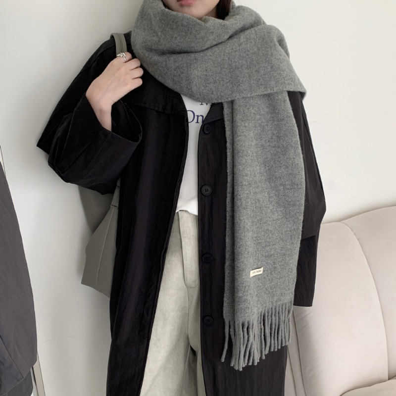 Korean Version Chic Solid Tass - Muffler Men Wool 评论和价格