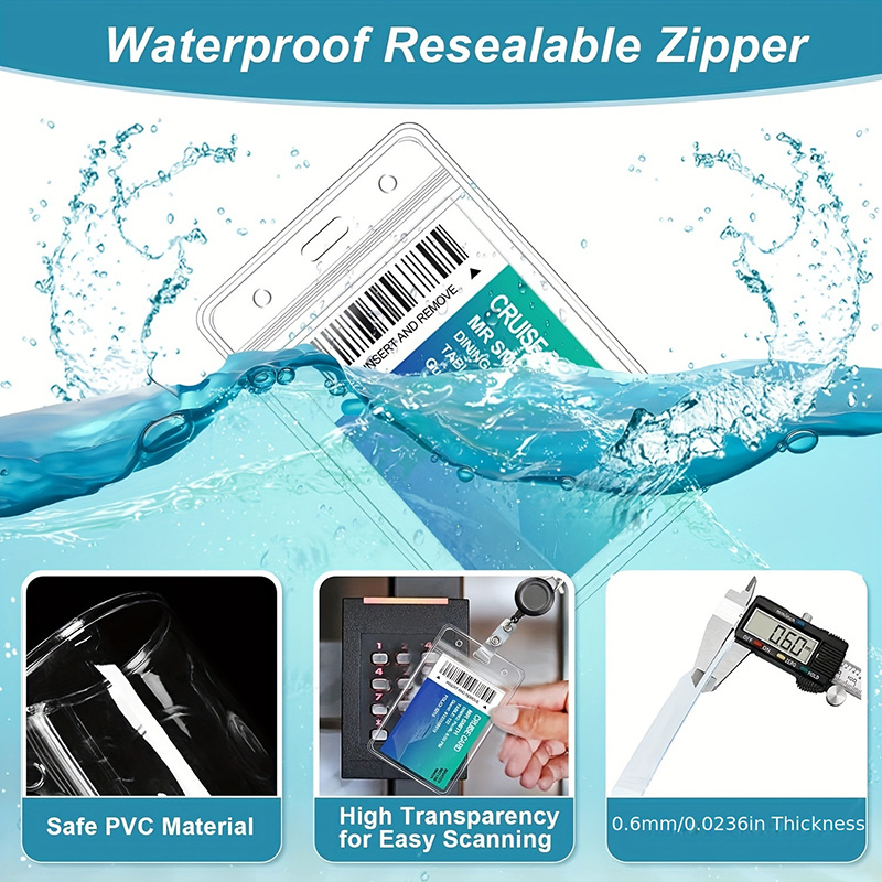 1-3Pcs Waterproof ID Badge Hol - Lanyard Badge Holder 评论和价格