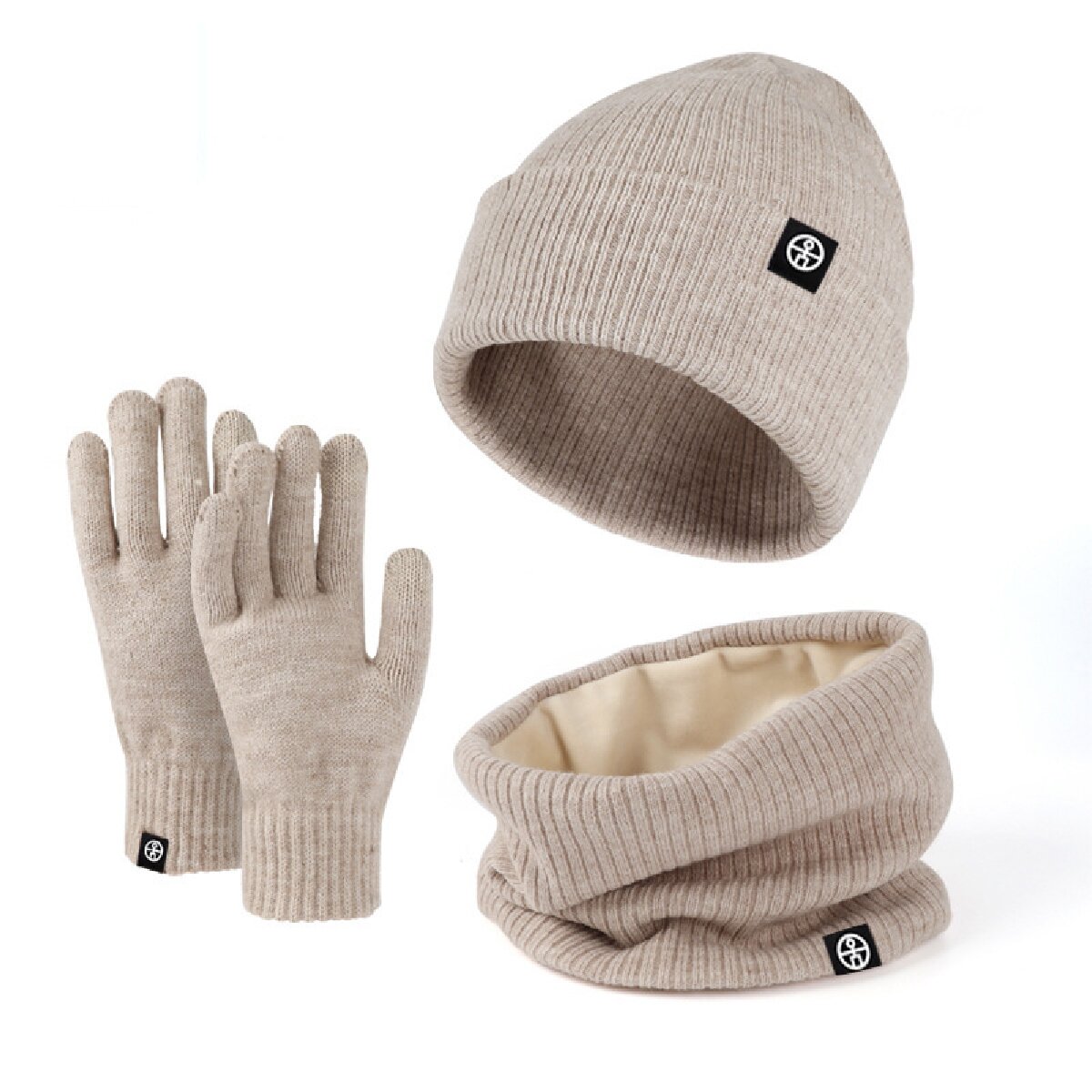 3pcs Winter Beanie Hat Gloves  - Muffler Men Wool 评论和价格