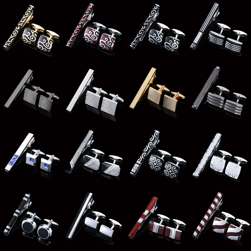 High quality cuff and tie clip - Tie Bar Set Gift 评论和价格