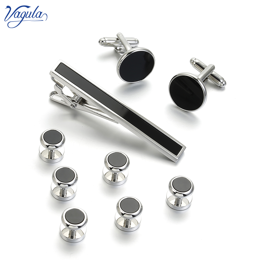 VAGULA 9 PCS Tie bar Cuff link - Tie Bar Set Gift 评论和价格