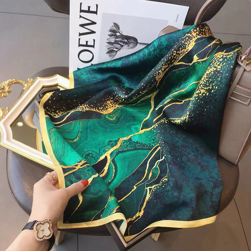 70x70cm Women Scarf Silk Feeli - Ascot Neck Scarf 评论和价格