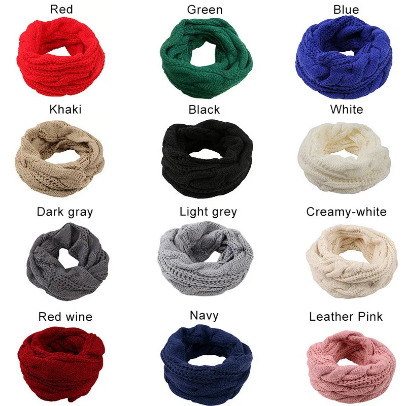 Men Women Boys Girls Thick Rib - Infinity Scarf Knit 评论和价格