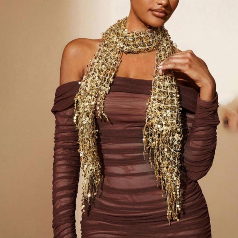 Y3NE Embellished Sequins Weddi - Stole Wedding Shawl 评论和价格