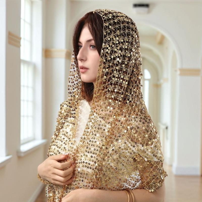 Y3NE Embellished Sequins Weddi - Stole Wedding Shawl 评论和价格