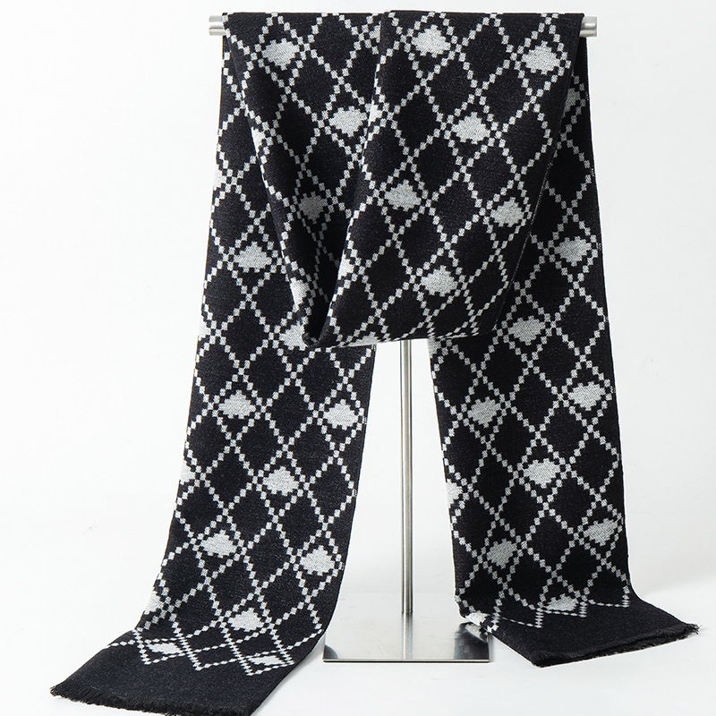 Designer Brand Plaid Winter Me - Muffler Men Wool 评论和价格