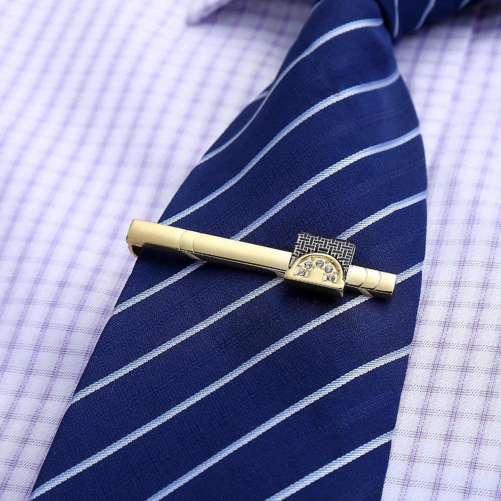 Gold Tone Cufflinks Tie Bar Se - Tie Bar Set Gift 评论和价格