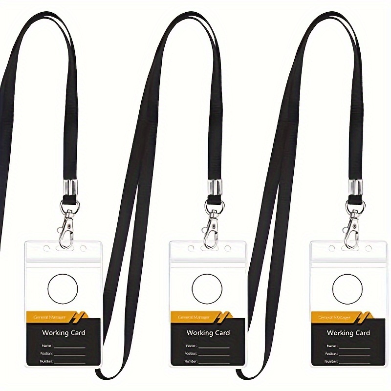 transparent waterproof name ba - Lanyard Badge Holder 评论和价格
